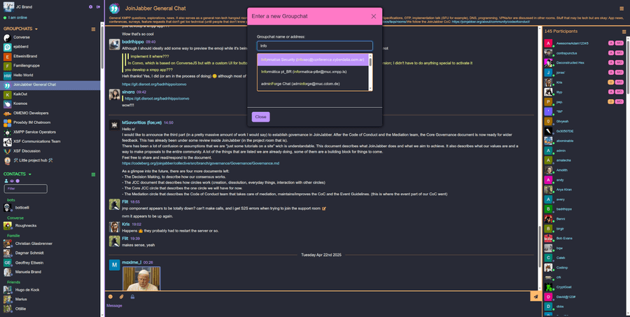 Screenshot of Converse